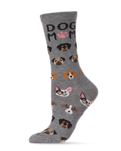 MeMoi - Dog Mom Bamboo Blend Crew Socks