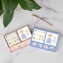 Load image into Gallery viewer, Dotted Palms Mini Note Card Set with Stickers
