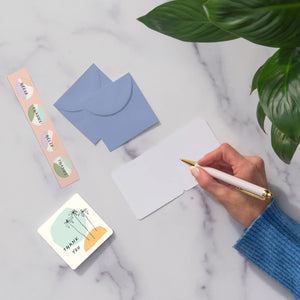 Dotted Palms Mini Note Card Set with Stickers