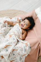Load image into Gallery viewer, Loulou Lollipop Baby Dinomite Muslin Swaddle
