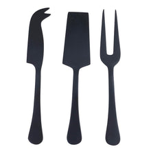 Load image into Gallery viewer, Matte Black Cheese Knives - Set of 3
