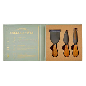 Acacia Wood Handle Cheese Knives - Set of 3