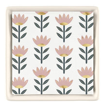 Load image into Gallery viewer, Ceramic Napkin Tray + Napkins - Flowers
