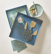 Load image into Gallery viewer, Loop Gold Handle Cheese Knives
