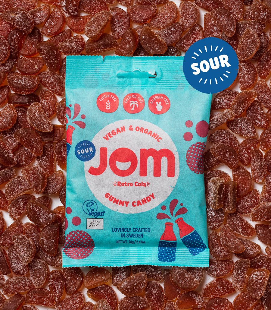 Jom - Sour Retro Cola Gummies (Vegan)