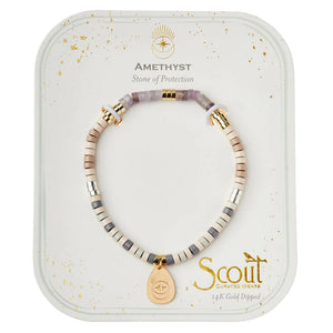 Scout - Stone Intention Charm Bracelet - Amethyst/Gold