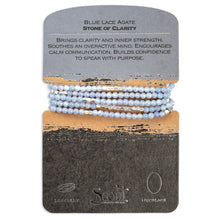 Load image into Gallery viewer, Scout - Stone Wrap Blue Lace Agate/Silver - Stone of Clarity
