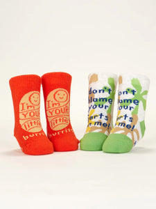 Blue Q - Lil Burrito/Farts Baby Socks 2 Pairs