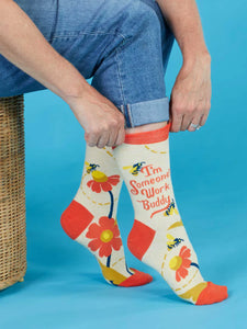 I'm Someone's Work Buddy - Women's Crew Socks