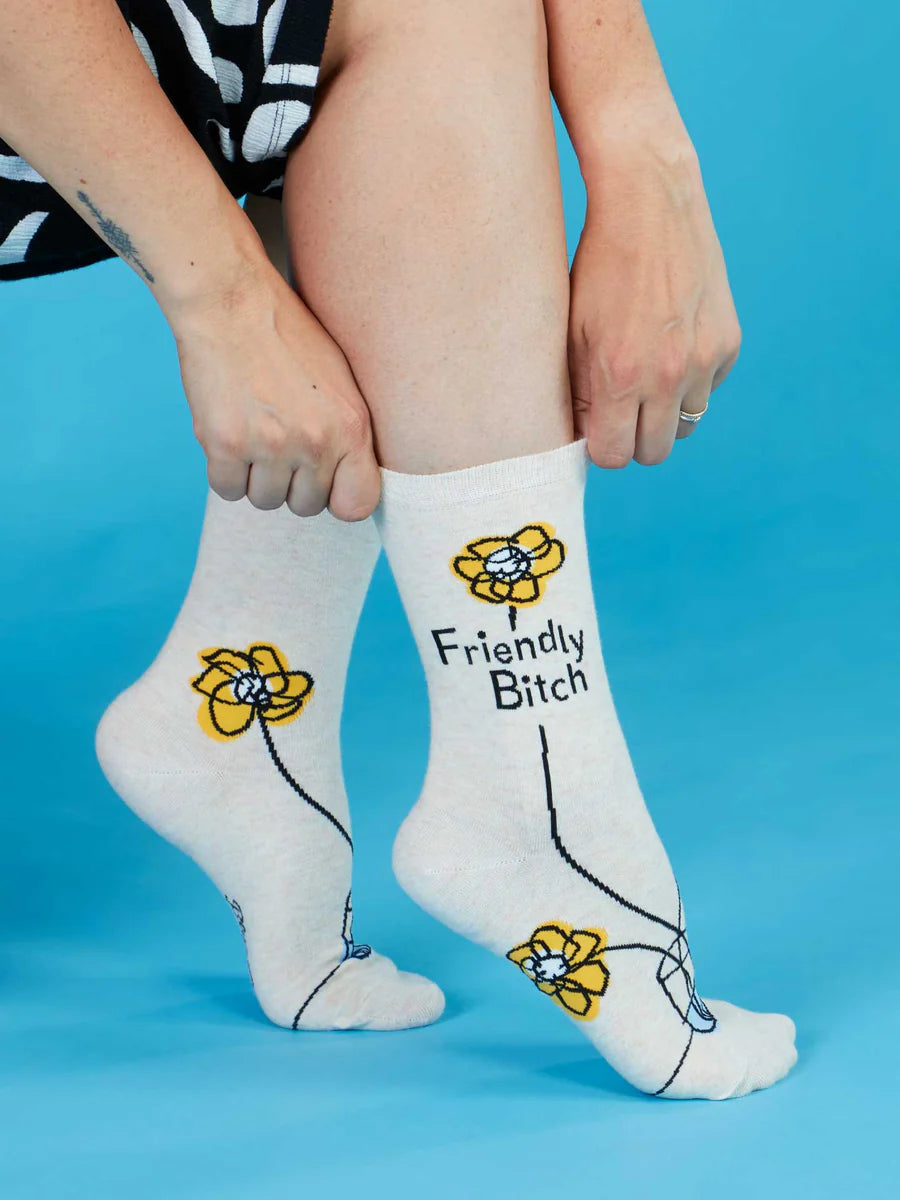 Friendly Bitch- Women's Crew Socks