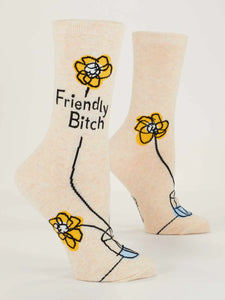 Friendly Bitch- Women's Crew Socks