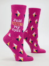 Load image into Gallery viewer, Just Resting My Eyes  - Women's Crew Socks
