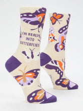 Load image into Gallery viewer, I'm Really Into Butterflies - Women's Crew Socks
