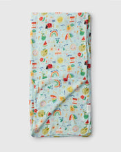 Load image into Gallery viewer, Loulou Lollipop Alphabet Smiles Muslin Swaddle
