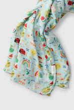 Load image into Gallery viewer, Loulou Lollipop Alphabet Smiles Muslin Swaddle
