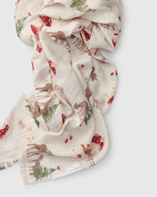 Load image into Gallery viewer, Loulou Lollipop Forest Families Muslin Swaddle
