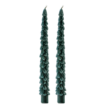 Load image into Gallery viewer, Green Tree Taper Candles
