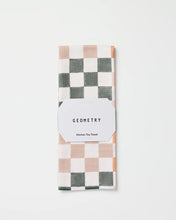Load image into Gallery viewer, Geometry - Autumn Checkers Tea Towel
