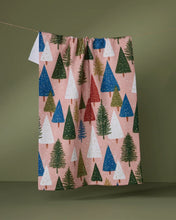Load image into Gallery viewer, Geometry - Snowdrift Pines Tea Towel
