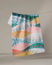 Load image into Gallery viewer, Geometry - Sunrise Mountains Tea Towel
