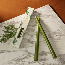 Load image into Gallery viewer, Thymes - Frasier Fir 12&quot; Taper Candle Set
