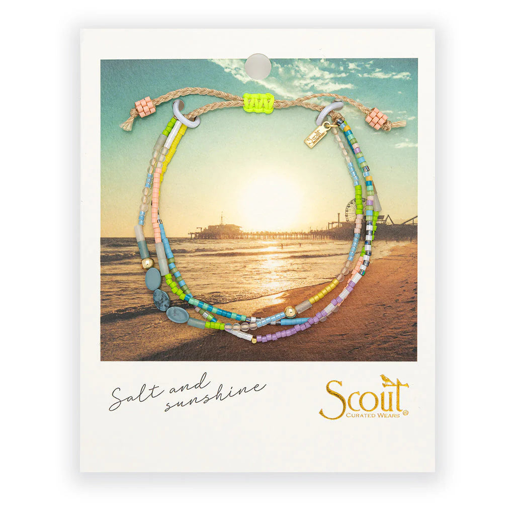 Scout - Mixed Media Bracelet - Harmony/Blue Howlite/Gold