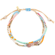 Load image into Gallery viewer, Scout - Mixed Media Bracelet - Love/Rhodochrosite/Gold
