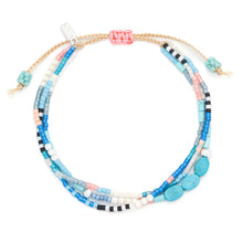 Load image into Gallery viewer, Scout - Mixed Media Bracelet - Sky/Turquoise/Silver
