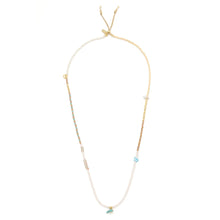 Load image into Gallery viewer, Scout - Mixed Media Wrap Bracelet/Necklace - Tranquility/Turquoise/Gold
