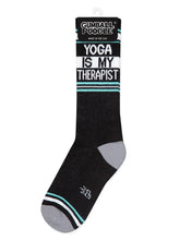 Load image into Gallery viewer, Gumball Poodle - Yoga Is My Therapist Gym Crew Socks
