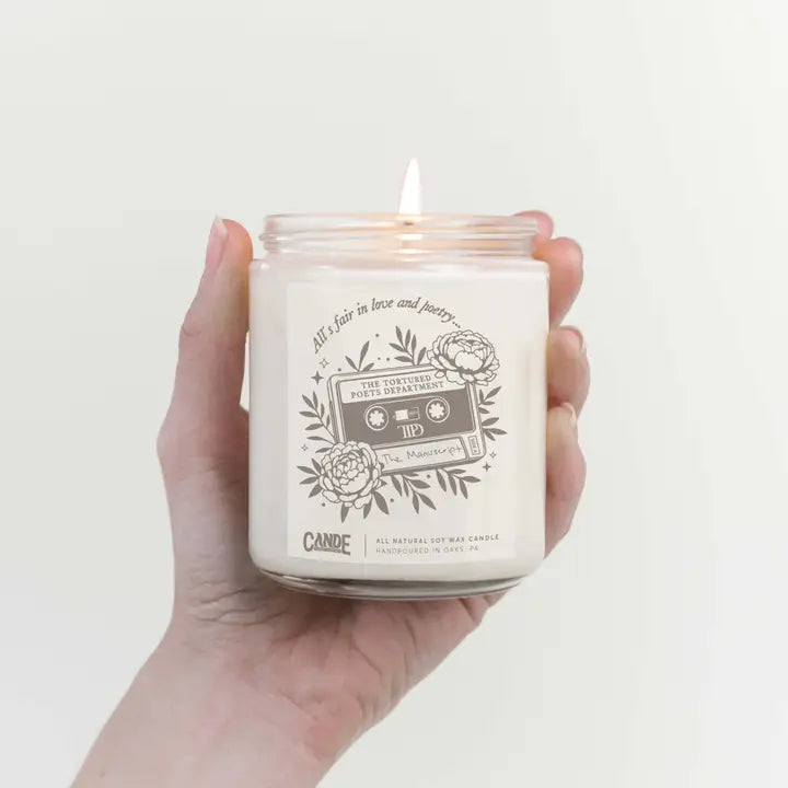 CE Craft Co - Taylor Swift All's Fair in Love & Poetry Cassette Candle