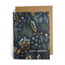 Load image into Gallery viewer, Happy Birthday Blue Floral Card
