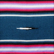 Load image into Gallery viewer, West Path - Aegean Blue and Pink Baja Diamond Blanket
