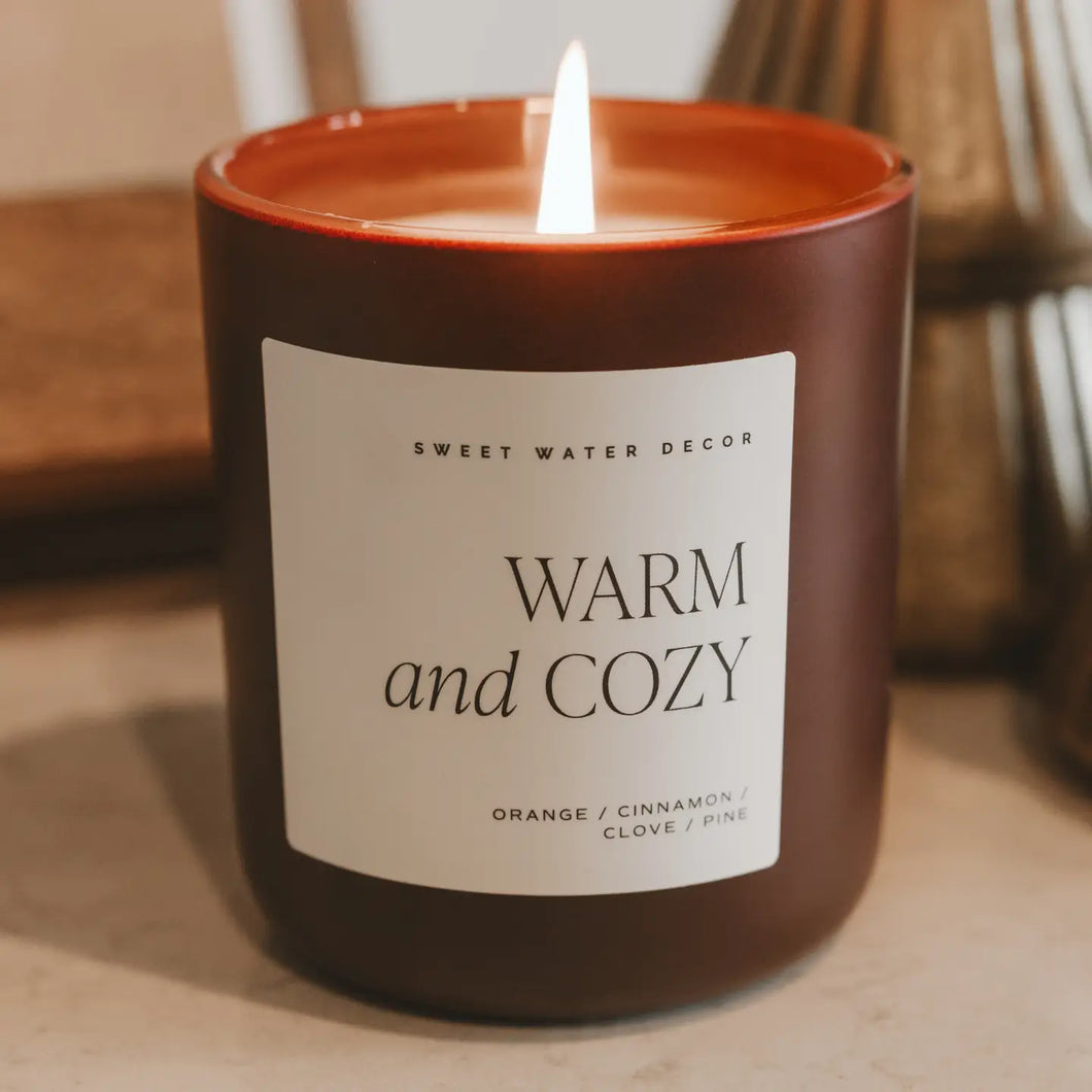 Sweet Water Decor - Warm and Cozy Season Soy Candle Matte Jar 15oz