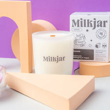 Load image into Gallery viewer, Milkjar - Aurora - Mahogany Teakwood &amp; Aspen Coconut Soy 8oz Candle

