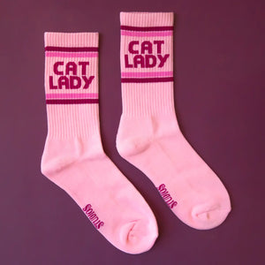 Cat Lady Ribbed Crew Socks