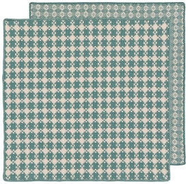 Woven Dishcloths Facet Set of 2 - Lagoon