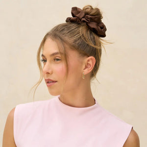 Kitsch - Black & Chocolate Oversized Scrunchies