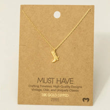 Load image into Gallery viewer, Cowboy Boots Pendant Necklace
