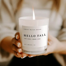 Load image into Gallery viewer, Sweet Water Decor - Hello Fall Soy Candle White Jar 11oz
