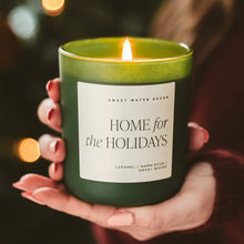 Load image into Gallery viewer, Sweet Water Decor - Home For The Holidays Soy Candle Matte Green Jar 15oz
