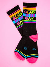 Load image into Gallery viewer, Gumball Poodle - Glad To Be Gay Gym Crew Socks
