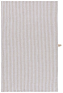 Dove Grey Stripe Linen and Cotton Dishtowel Set of 2