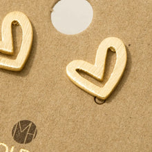 Load image into Gallery viewer, Gold Dipped Heart Stud Earrings
