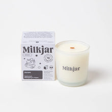 Load image into Gallery viewer, Milkjar - Aurora - Mahogany Teakwood &amp; Aspen Coconut Soy 8oz Candle
