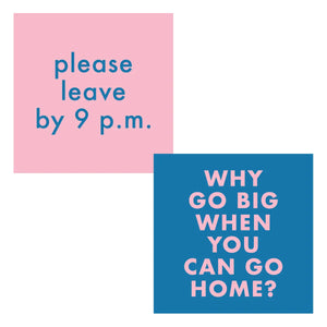 Double Sided - Home/9 PM Cocktail Napkins- 20ct