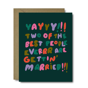 Two Best People Ever Wedding Card