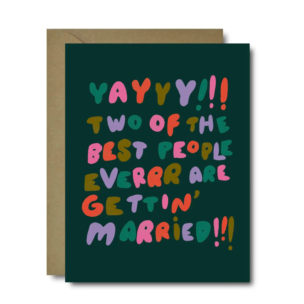Two Best People Ever Wedding Card