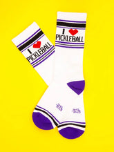 Load image into Gallery viewer, Gumball Poodle - I ❤️ Pickleball Gym Crew Socks
