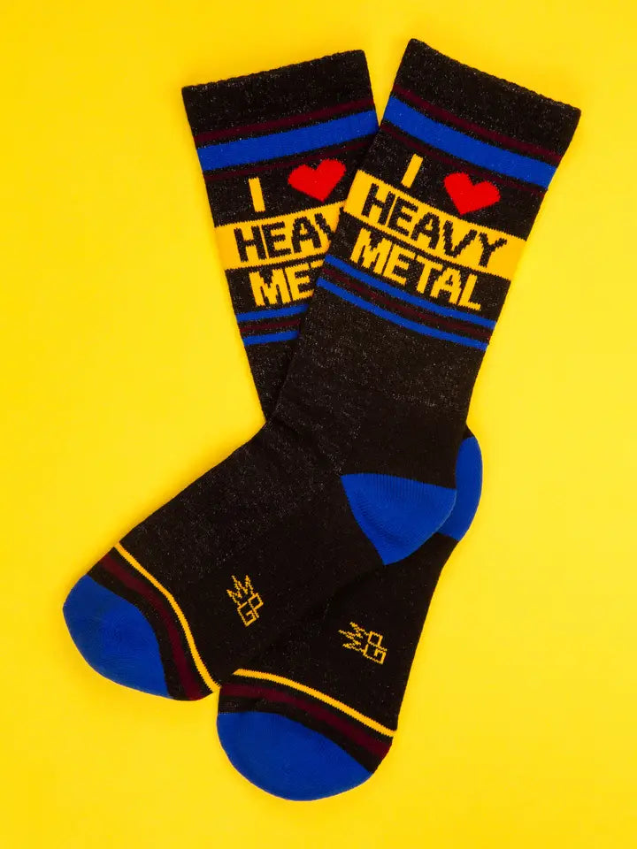 Gumball Poodle - I ❤️ Heavy Metal Gym Crew Socks